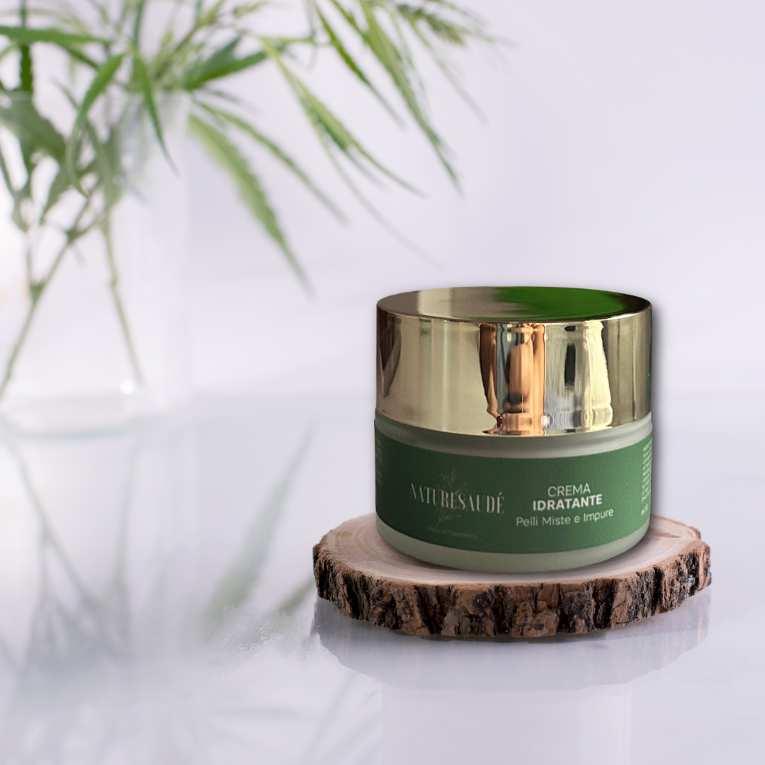 Crema per pelle mista e impura al Tea tree oil, acido jauloronico e collagene