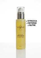 Olio viso struccante naturale per viso occhi labbra, 150ml, cruelty-free e made in Italy
