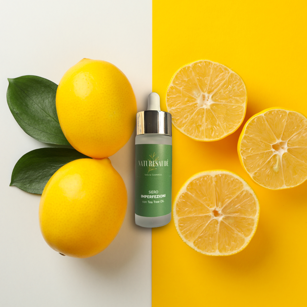 🌿 Siero Anti-Imperfezioni NatureSaudé Con Tea Tree Oil + Bava di Lumaca + Estratti di bardana e Limone
